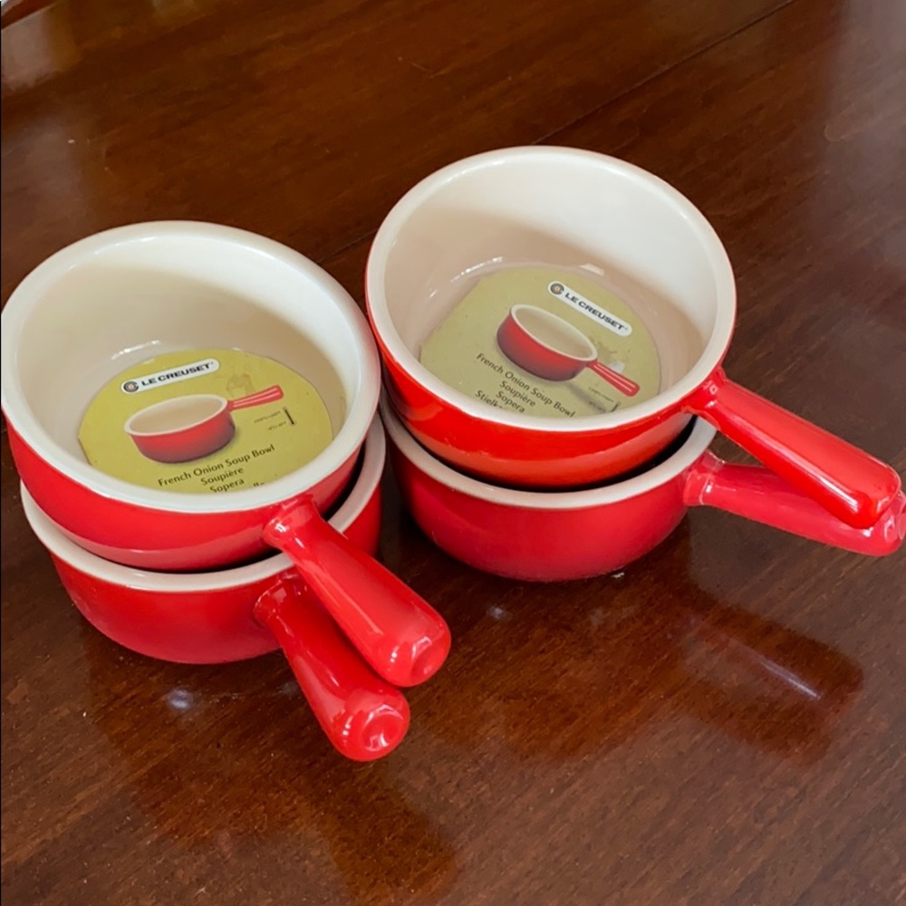 Le Creuset French onion soup bowls